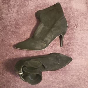 Le Chateau Faux Suede Heeled Booties